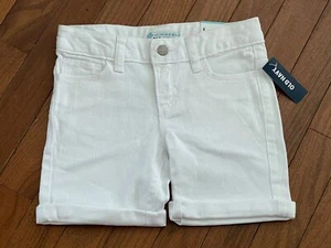 New Old Navy Kids Girls White Denim Bermuda Cuff Shorts Size 6 - Picture 1 of 9