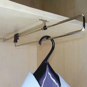 Telescopic Clothes Rail Clothing Rod for Closet Garment Rack Child - Picture 1 of 12