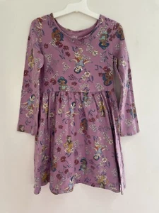 Disney Kids Girls Princess Snow White Belle Floral Fit & Flare Dress Purple Sz 6 - Picture 1 of 4
