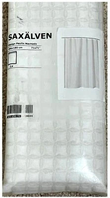 IKea SAXALVEN Cortina de Ducha, Resistente al Agua, Blanco, 71x71" SAXÄLVEN, Nuevo Foto 1 de 4