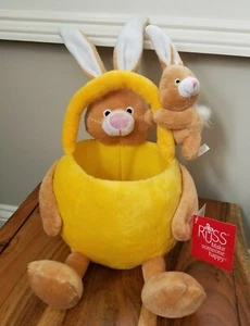 CESTA DE PASCUA RUSS FELPA CONEJITO CONEJO ~ DIFÍCIL DE ENCONTRAR ~ nueva con etiquetas - tiene defecto - Imagen 1 de 5