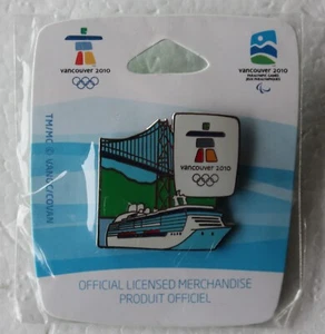 Lions Gate ship  Authentic 2010 Vancouver Olympic pin button pack New - Bild 1 von 2