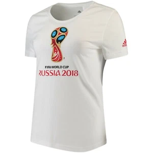 adidas Women's 2018 FIFA World Cup Emblem T-Shirt - White retails $30 - Picture 1 of 4