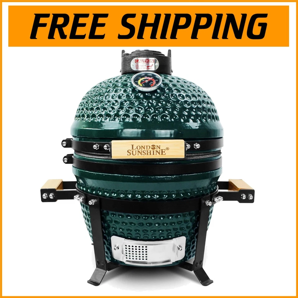 The Cadet Ceramic BBQ Grill: Portable Tabletop Charcoal Smoker for Outdoor Fun - Image 1 of 4