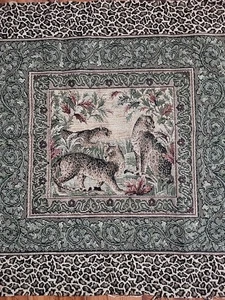 Two New Leopard Cat Spots WOVEN UPHOLSTERY FABRIC for making pillows 28”x27” - Picture 1 of 9