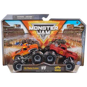 , Official El Toro Loco Vs. Grave Digger Die-Cast Monster Trucks, 1:64 Scale,... - Picture 1 of 9