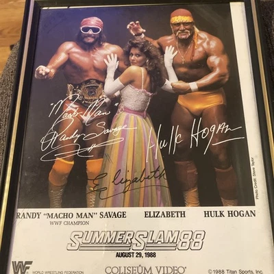 FOTO PROMOCIONAL ORIGINAL CON LICENCIA OFICIAL WWE MACHO MAN, HOGAN & ELIZABETH 1988 SS Foto 1 de 2