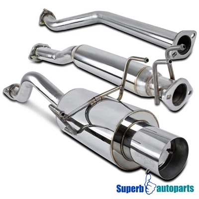 Fits 2002-2006 Acura RSX Type-S 4" Muffler Tip Catback Exhaust System+Silencer Foto 1 de 4
