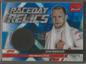 2024 Topps Finest Formula 1 #RDR-MAG Kevin Magnussen Raceday Relic Blue 74/75 - Picture 1 of 2