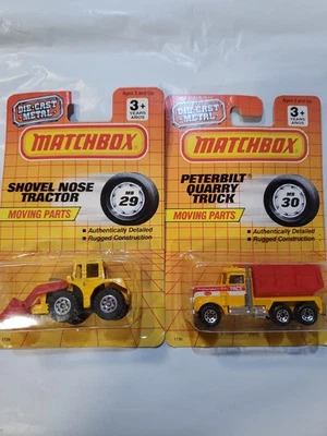 Matchbox 1/64 Scale, Peterbilt Quarry Truck & Shovel Nose Tractor, Both New... - Image 1 of 4