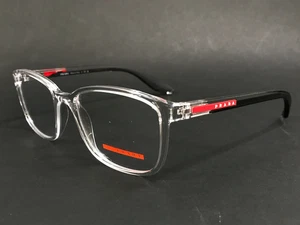 Prada Linea Rossa Eyeglasses Frames VPS07R 2AZ-1O1 Clear Black Red 53-18-145 - Picture 1 of 13