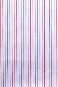Classic Pinstriped Red & Black 100% Cotton Fabric-Concord Fabrics Inc.- 42"xBTY - Picture 1 of 3