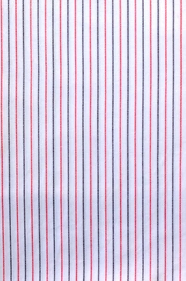 Classic Pinstriped Red & Black 100% Cotton Fabric-Concord Fabrics Inc.- 42"xBTY - Image 1 of 3