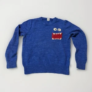 Crewcut Max the Monster™ boys' cotton crewneck sweater Size 8 - Picture 1 of 3