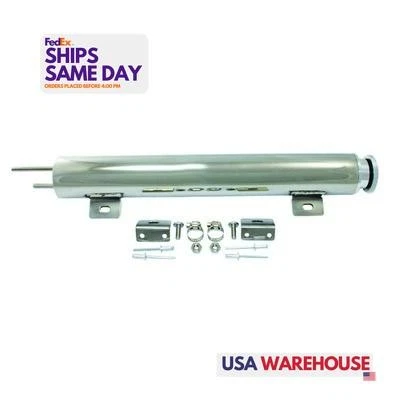 Specialty 9975, un radiador de tanque de desbordamiento de acero inoxidable pulido 2 pulgadas X 17 pulgadas con Ha Foto 1 de 4