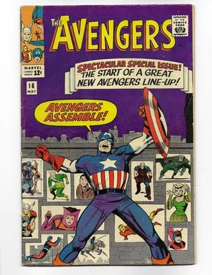 Avengers 16 1965 Marvel Comics VG 4.0 Captain America Scarlet Witch Hawkeye - Image 1 of 2