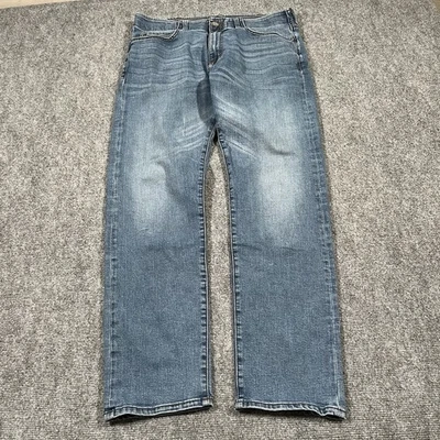 Lee Jeans Mens 36x32 Blue Slim Straight Extreme Motion Performance Stretch Denim - Image 1 of 4