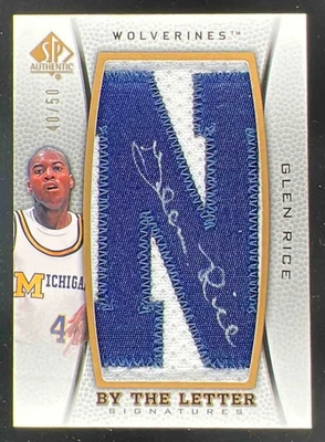 2012-13 SP Authentic By the Letter #BL-GR Glen Rice Auto /50 - Image 1 of 2