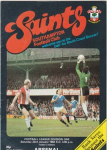 1981/82 SOUTHAMPTON V ARSENAL 23-01-1982 DIVISION 1 - Bild 1 von 1