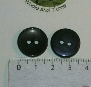 10 pack Dark Blue Pearl plastic Buttons 18mm 2 hole matt British made Ref:2020 - Picture 1 of 4