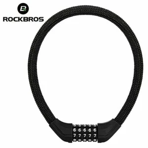 ROCKBROS Bicycle Lock Knitting Ring Combination Lock Anti-theft Chain Link Lock - Picture 1 of 12