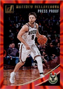 2018-19 Donruss Press Proof Red Laser #95 Matthew Dellavedova /99