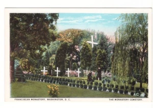 Cemetery, Franciscan Monastery, Washington DC, Antique Hermann Postcard - Picture 1 of 2