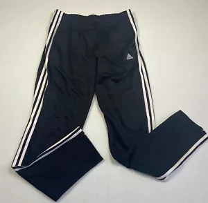 Adidas Mens Sweatpants Joggers Size M Black White Zip Ankle - Picture 1 of 6
