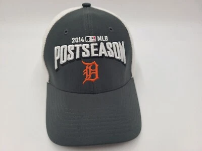 Detroit Tigers 2014 Postseason 47 Brand Mesh Adjustable Hat Cap MLB Gray White - Image 1 of 4