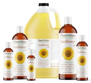 Sunflower Seed Oil HIGH OLEIC Cold Pressed Refined 100% Pure Natural - Picture 1 of 17