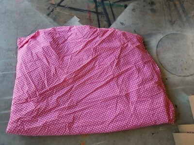 Pottery Barn Teen "Dottie - Pink w/ White Dots and Trim" Twin Duvet - Image 1 of 4