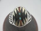 Charlotte Dishta Zuni Native American Multi Stone Inlay Ring Size 12.25