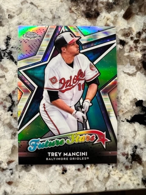 2018 TOPPS CHROME FUTURE STAR REFRACTOR CARD ORIOLES TREY MANCINI #FS-16 - Image 1 of 1