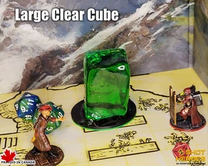 Cubo gelatinoso verde transparente miniatura para TTRPG (D&D / Pathfinder) - 1ShotHeroes - Imagen 1 de 2