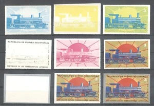 (863024) Bandera, tren, Japón, Guinea Ecuatorial - Imagen 1 de 1