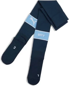 MANCHESTER CITY FOOTBALL SOCKS HOME PUMA Adults Sizes 6-8 UK 39-42EU 24/25 Year - Picture 1 of 1