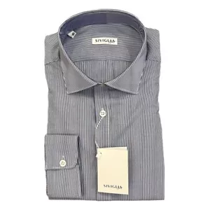 Camisa deportiva para hombre SIVIGLIA manga larga azul blanco azul blanco rayas ¡NUEVA ETIQUETA! - Imagen 1 de 7