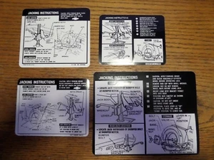 1967 68 69 70 71 EL CAMINO AND SPRINT JACKING INSTRUCTIONS DECAL - Picture 1 of 5