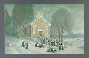 Vintage Postcard, Bennington Museum, Vermont Easter Morning Mass Painting unused - Picture 1 of 2