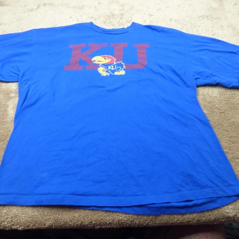 Kansas Jayhawks Shirt Adult XXXL  3XL Blue Red UK Basketball Mens 1.30 Cover