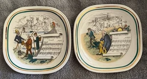 Parry Vielle French Limoges Opera Plates LA MUETTE DE PORTICI LE PRE AUX CLERCS - Picture 1 of 5