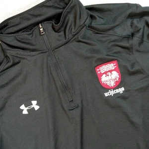University Of Chicago Crest Under Armour Schwarz 1/4 Zip Pullover Herren M HeatGear - Bild 1 von 12