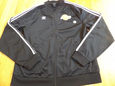 ADIDAS NBA LOS ANGELES LAKERS BLACK SUPERSTAR TRACK JACKET SIZE XL - Image 1 of 4