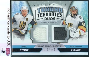 2020-21 Artifacts Tundra Teammates Duos #VGK Mark Stone/Marc-Andre Fleury /249 - Picture 1 of 2