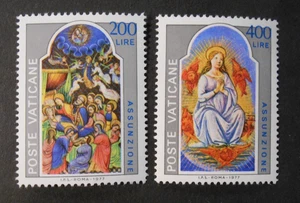 ITALIA , Città VATICANO, VATICAN CITY 1977 Assunzione MARIA  2V. cpl set MNH** - Picture 1 of 2