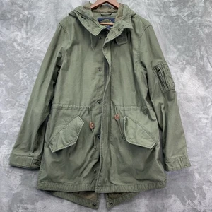 Alpha Industries Military Tail Parka Jacket Large OG M-65 hooded utility work - Picture 1 of 21