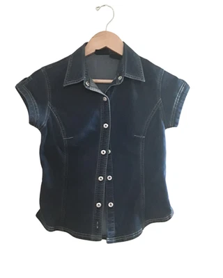 Route 66 Women's Denim Shirt | S | Short Sleeve | Snap Closure| Fitted - Image 1 of 4