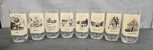 Vintage Idaho Bicentennial History Glasses (8 Glasses) Red Steer, INC 1976 - Picture 1 of 4