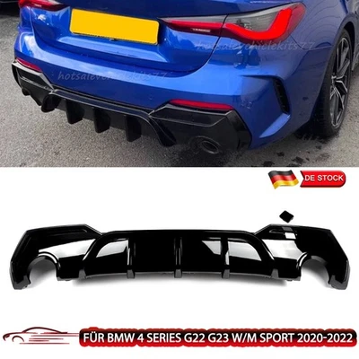 Heckdiffusor Performance Schwarz Glanz passend für BMW 4er G22 G23 420 430 ab 20 - Bild 1 von 4