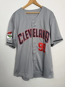 Cleveland Indians Rick Vaughn #99 Major League Movie Jersey Gray Men's Large - Picture 1 of 7
